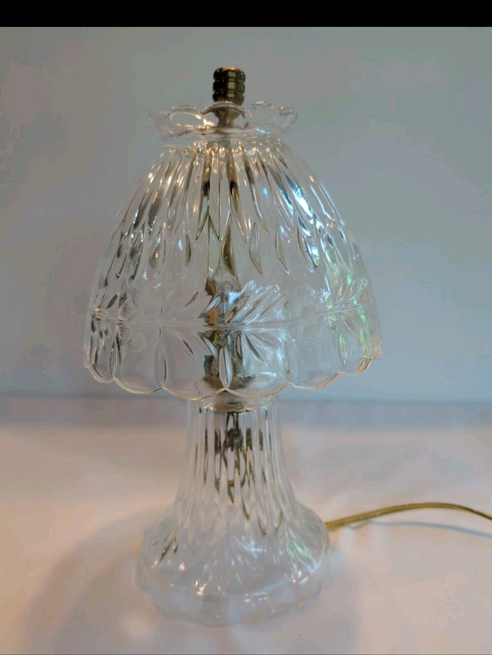 Fairy Lamp Princess House Heritage Romance 24% Lead Crystal Germany 11" x 6"